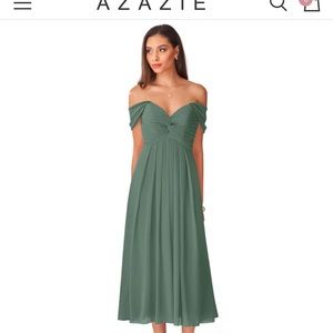 Azazie Eucalyptus size 6 Bridesmaid dress